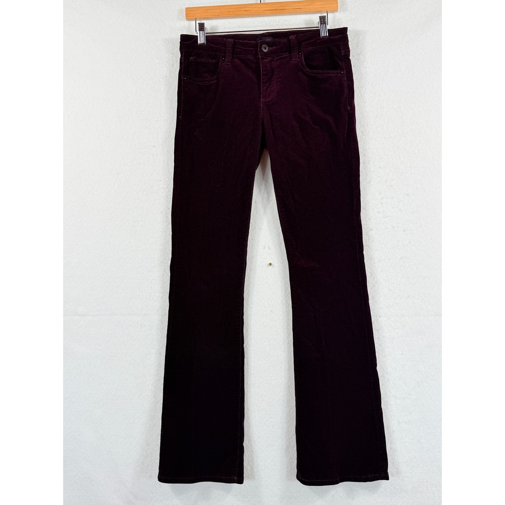 Edyson Corduroy Pants Women 27‎ Burgundy Chelsea Bootcut Grunge Indie Sleaze